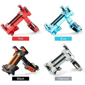 Resim Besthome1 Bm03 Dayanıklı Alüminyum Alaşımlı Bisiklet Telefon Tutucu - Şok Emici Silikonlu, Mavi Renkli, Uygun Tüm Bisikletlere, Mavi 