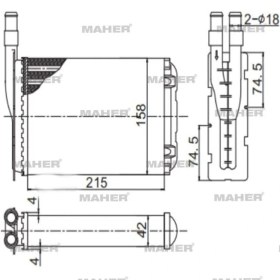 Resim Radyatör Kalorifer R9 1985-2000 / R11 1985-2000 / Flash 1985-2000 Mekanik 7701027040 