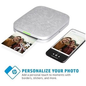 Resim Hp Sprocket Fotoğraf Yazıcısı Anında 3x4-fotoğrafları Apple Uyumlu iOS Ve Android Çok Renkli 
