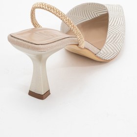 Resim Luvi Shoes Renos Altın Kum Sim Sivri Burun Kadın Topuklu Abiye Ayakkabı Altın 
