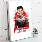 Resim Karikatürlü En Başarılı Erkek Futbolcu Kanvas Tablo 