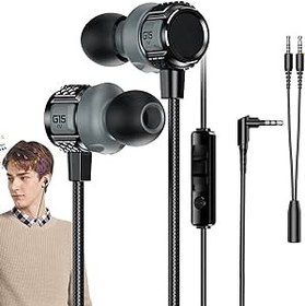 Resim Dizüstü Bilgisayar İçin Kablolu Kulaklıklar | 3,5 mm Hafif Kulaklık Kablolu - 4 Silikon Kulak Kapağı için Mikrofonla Kablolu Hafif Kulak Tomurcukları, 1 Tel Klips Jikiaci 