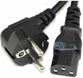 Resim 10 Metre C13 Power Kablosu Güç Kablosu 3x1mm C 13 Pc Tv Projeksiy (Siyah) 