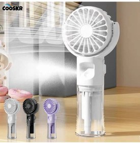 Resim Mini El Nemlendirici Fan Taşınabilir Su Buharlı Vantilatör Usb Şarj Edilebilir Black Black 