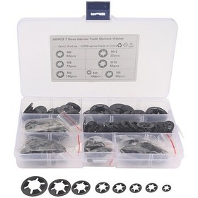 Resim A5709 480 Adet Torx Rulman Kelepçesi Tutma Halkası Manganez Çelik Hızlı Hızlı Kilitleme Rondelası 