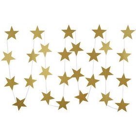 Resim Süs Sarkıt Yıldız Metalize Parlak Altın 25 Li Set 