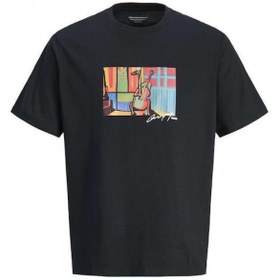 Resim Jack&Jones Jormanchester Cubism Erkek T-shirt 12273378 12273378 