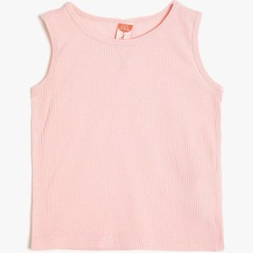 Resim Kız Bebek Basic Atlet Yuvarlak Yaka Kolsuz Ribanalı Pamuklu 