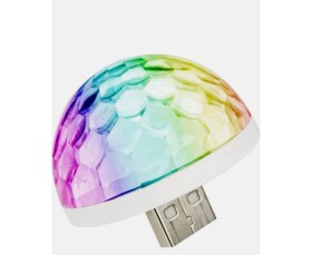 Resim Hes Group USB Disko Topu Sese Duyarlı Renkli Işıklı LED Lamba 