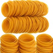 Resim 100 adet sentetik kauçuk sarı çok amaçlı elastik bantlar, çap 38mm, dayanıklı, güçlü elastikiyet, ofis, okul ve ev kullanımı için uygun 