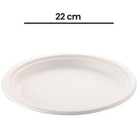 Resim Roll-up Nature Ekolojik Karton Kağıt Parti Tek Kullanımlık Tabak - 22 Cm. - 25 Adetlik 1 Paket Beyaz 