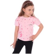 Resim Toontoy Kız Bebek Önü Simli Yıldız Baskılı Tişört Fuşya 