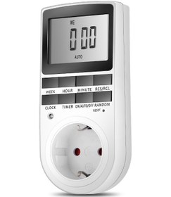 Resim Xiyyadms Elektronik Zamanlayıcıli Priz - Güvenlik Rastgele Mod, Geri Sayım Ve Otomatik Açma/kapatma Fonksiyonları İle Büyük Ekranlı Avrupa Standartı 