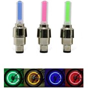 Resim Car And More Yeşil Led Işıklı Hareket Sensörlü Işıklı Bisiklet Araba Motor Sibop Kapağı Lambası ÇİFT 