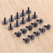 Resim Lasonstiges 20 Sztuk Evrensel Araba Otomatik Wkręty Samogwintujące 4.7mm X 17mm Esir Gevşek Podkładka 8mm Śruba Sześciokątna Czarne Zapięcia Klipy 