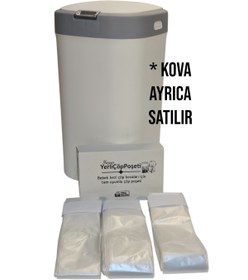Resim YerliÇöpPoşeti Muadil poşet - Motek Bebek Bezi Kovaları Için 3lü 