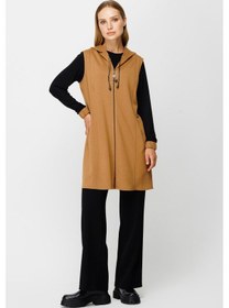 Resim Esswaap Oysh Kumaş Yelekli İç Dış Takım Camel-camel Camel 