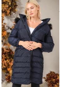 Resim Z6740 Dewberry Bayan Kaban-düz Lacivert-düz Lacivert 