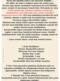 Resim 3 Top Dorika Şans & Sevgili Bilekliği 925 Ayar Gümüş Kırmızı İpli Gold 