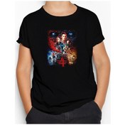 Resim Stranger Things Home Siyah Çocuk Tişört Siyah 