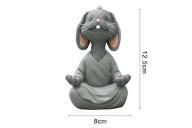 Resim YOGA YAPAN TAVŞAN BİBLO, GRİ 