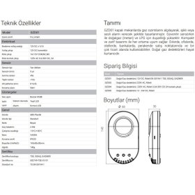 Resim EDS GZD01 Dogalgaz ve LPG Gaz Dedektörü (12V) İgdaş ve Gazmer Onaylı 