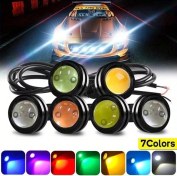 Resim Trendooze Turcoshop11 4 Adet Mavi Led Şahin Gözü Işıklar 12v Kolay Montaj Araç Işıkları 