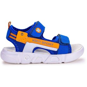 Resim Kiko Kids Cırtlı Yürüyüş Erkek Çocuk Sandalet 201 Saks Saks 