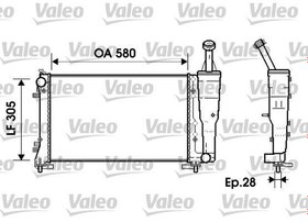 Resim RADYATÖR IDEA 04 LANCI MUSA 05 YPSILON 06-11 1.4 AC KLİMASIZ MEK 580x305x28 