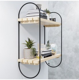 Resim Bino Lüks Ahşap Salon Banyo Mutfak Kitaplık Duvar Rafı 