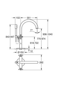 Resim Grohe Atrio Banyo/duş Bataryası - 25272al0 
