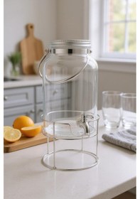 Resim Bambum Crystal - Metal Standlı Cam Sebil 6l 