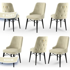 Resim Canisa Concept Pare Serisi, Sandalye , 6 Adet Sandalye, Siyah Gürgen Ayak 