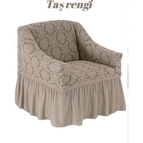 Resim StarMall Şal Desen Jakarli Koltuk Örtüsü ,berjer Kılıfı Tekli Bir Adet Taş 