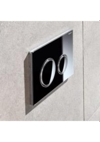 Resim Geberit Sigma 21 115.884.sj.1 Çift Kademeli Kumanda Paneli, Siyah Cam Siyah 