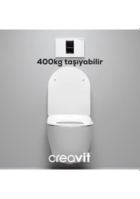 Resim Creavit Free Beyaz Kanallı Asma Klozet Fe320, Creavit Free Duck Duroplast Yavaş Kapak Diğer 