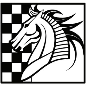 Resim purepick At Ve Satranç Duvar Dekor Sticker 60 X 60 Cm 