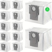 Resim 12 adet, Toz Torbaları, Roborock S8+, S8 Pro Ultra, S7 Max Ultra/MaxV Ultra, Q5+, Q5 Pro+, Q7+, Q7 Max+, Q8 Max+ Robot Süpürge, Büyük Kapasiteli Tek Kullanımlık Torba Aksesuarları 