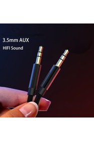 Resim NOYİSKA Aux To Aux 3.5mm Jack Girişli Örgü Ses Aktarım Kablosu Telefon Hoparlör Araç Aksesuarı 