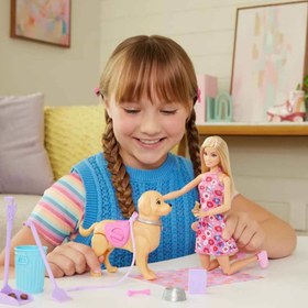 Resim Barbie ve Köpekçiğin Yürüyüş Zamanı Oyun Seti JJB46 