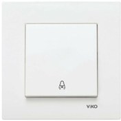 Resim VİKO Karre Serisi Zil Anahtarı (çerçeveli Beyaz) 