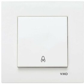 Resim VİKO Karre Serisi Zil Anahtarı (çerçeveli Beyaz) 