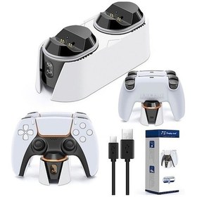 Resim Ankatek Ünitesi Şarj Şarj Ps5 İletişim İçin Gamepad Gamepad Cihazı Çift Dh 
