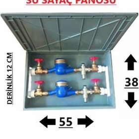 Resim çiftli su sayaç panosu 