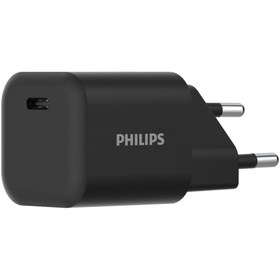Resim Philips DLP4333CB Siyah 30W GAN PD USB-C Hızlı Şarj Adaptörü 