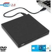 Resim Deepfox Usb Harici Cd Dvd Okuyucu Cd/dvd Sürücü Usb2.0 Harici Disk Sürücü Black 
