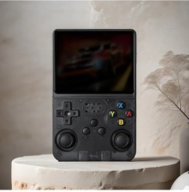 Resim Xuweiwei R36s Siyah El Retro Oyun Konsolu 64g Tf Kart 3 5 İnç Ips Ekran Taşınabilir Cep Oyun 