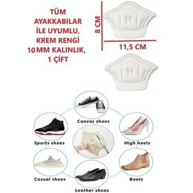Resim Ortopedik Spor Ayakkabı Topuk Vurma Önleyici Koruyucu 10mm Bej 