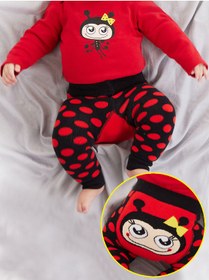 Resim Denokids Uğur Böceği Kız Bebek Tayt-Pantolon 