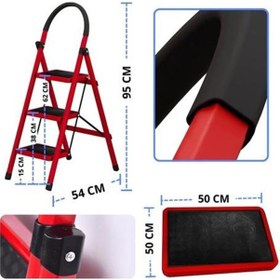 Resim Elmas Serisi - Carnaval 3'lü Ev Tipi Merdiven Kırmızı 